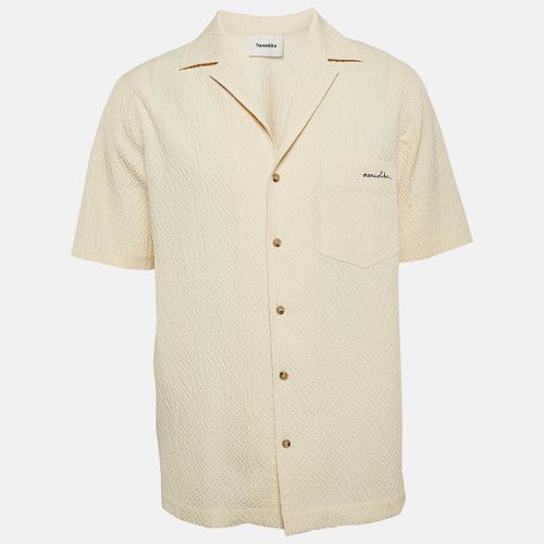 Nanushka Cream Seersucker Venci Camp Shirt S - Nanushka - Modalova