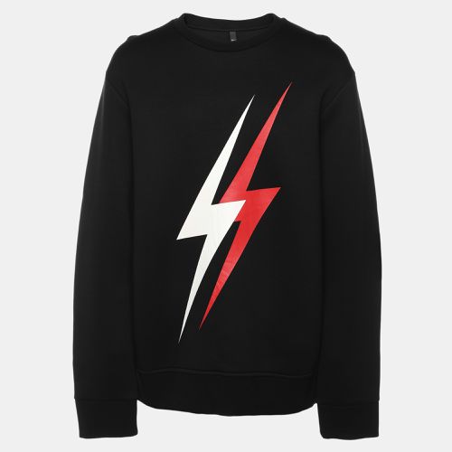 Neoprene 3D Lightning Bolt Print Sweatshirt XXL - Neil Barrett - Modalova