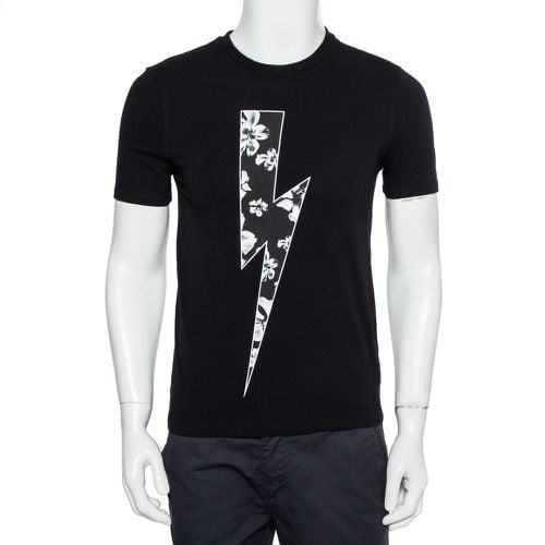 Floral Bolt Printed Crewneck T-Shirt S - Neil Barrett - Modalova