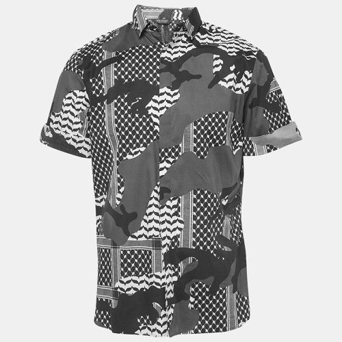 Neil Barrett Monochrome Printed Cotton Slim Fit Shirt M - Neil Barrett - Modalova