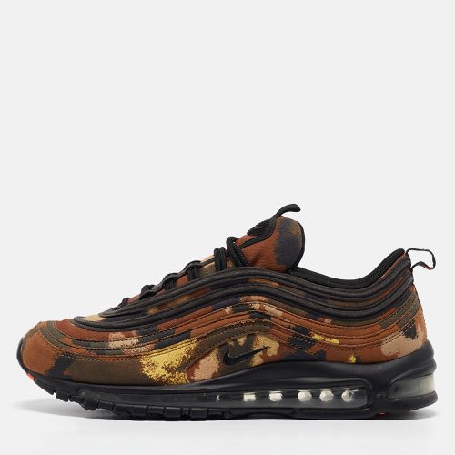 Nike Brown/Black Leather and Canvas Air Max 97 Country Camo Sneakers Size 45 - Nike - Modalova