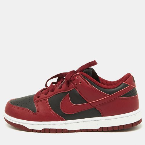 Nike Red/Black Leather Dunk Low Top "Team Red" Sneakers Size 40 - Nike - Modalova