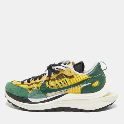 Nike x Sacai Green/Yellow Mesh and Suede Vaporwaffle Sneakers Size 43 - Nike x Sacai - Modalova