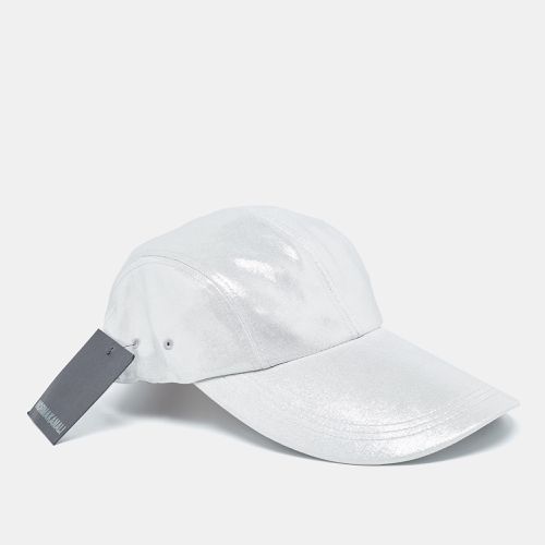 Norma Kamali Silver Lame Long Bill Baseball Cap One Size - Norma Kamali - Modalova