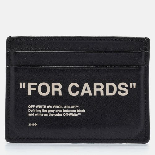 Off-White Black/White Leather Slogan Card Holder - Off-White - Modalova