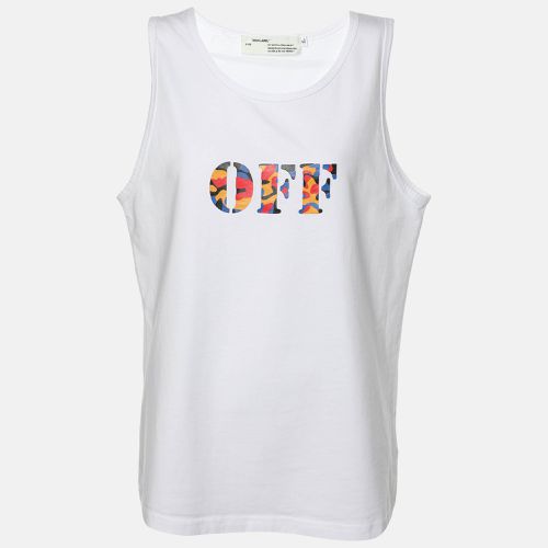 Off-White White Cotton Logo Print Vest XL - Off-White - Modalova