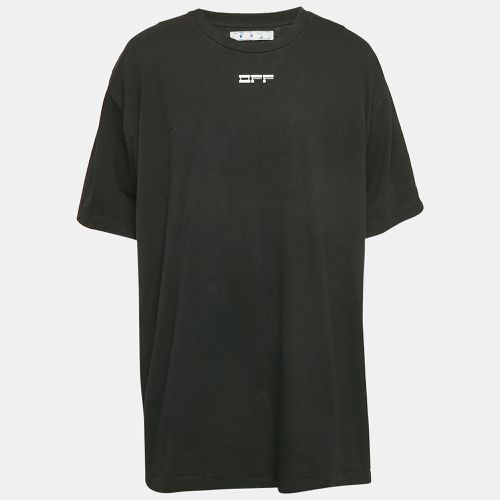 Off-White Black Pivot Fish Print Cotton Short Sleeve T-Shirt XXL - Off-White - Modalova