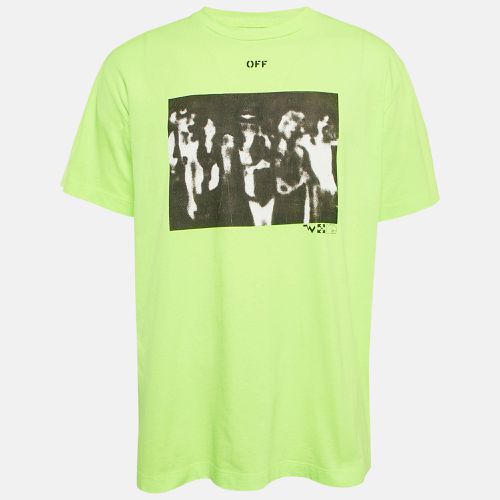 Off-White Neon Yellow Spray Paint Print Cotton Oversized T-Shirt XS - Off-White - Modalova