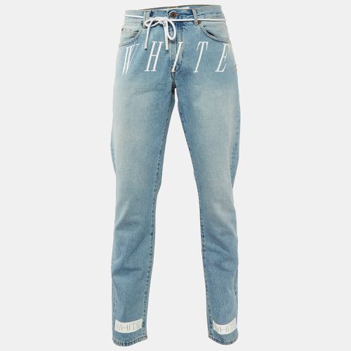 Logo Print Denim Slim Fit Jeans XL/Waist 37" - Off-White - Modalova