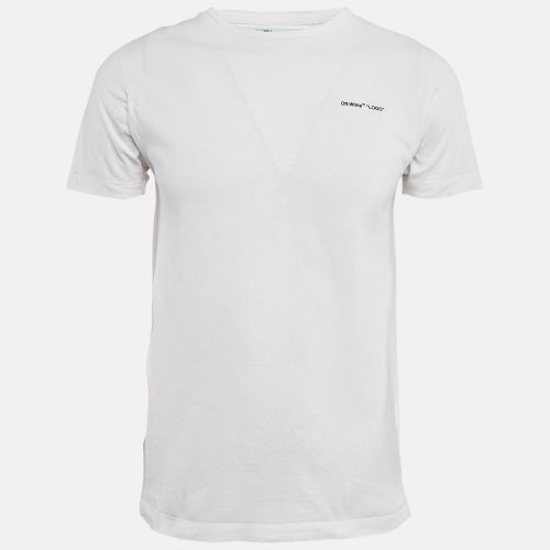 Off- Cotton Crew Neck T-Shirt S - Off-White - Modalova