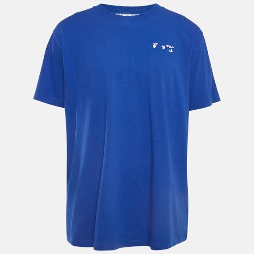 Off-White Blue Logo Print Cotton T-Shirt XL - Off-White - Modalova