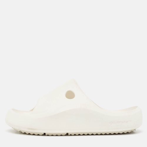 Off-White White Rubber Meteor Pool Slides Size 39 - Off-White - Modalova