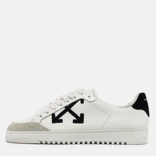 Off-White Grey/White Leather and Suede Low Top Sneakers Size 39 - Off-White - Modalova