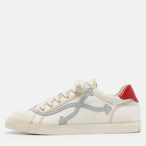 Off- /Red Canvas and Leather Vulcanised Sneakers Size 45 - Off-White - Modalova