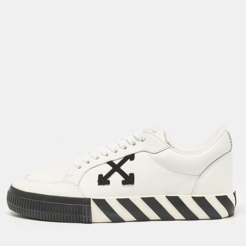 Off-White White/Black Leather Vulcanized Low Top Sneakers Size 41 - Off-White - Modalova