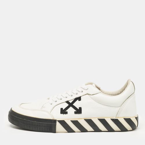 Off-White White Leather Vulcanized Lace Up Sneakers Size 44 - Off-White - Modalova