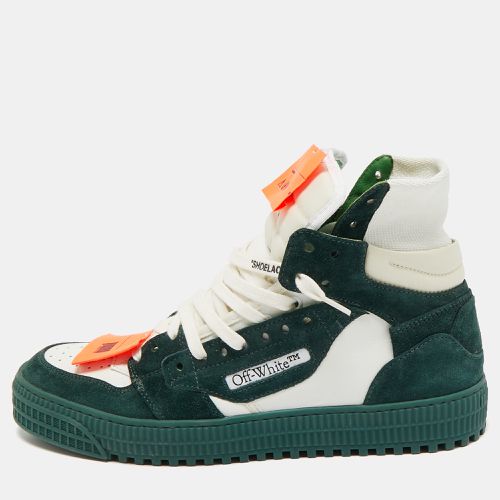 Off-White Green Leather and Suede Court 3.0 High Top Sneakers Size 43 - Off-White - Modalova