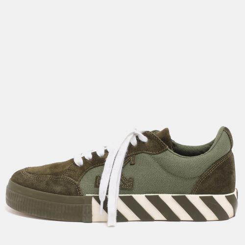 Off-White Green Canvas and Suede Vulcanized Low Top Sneakers Size 40 - Off-White - Modalova