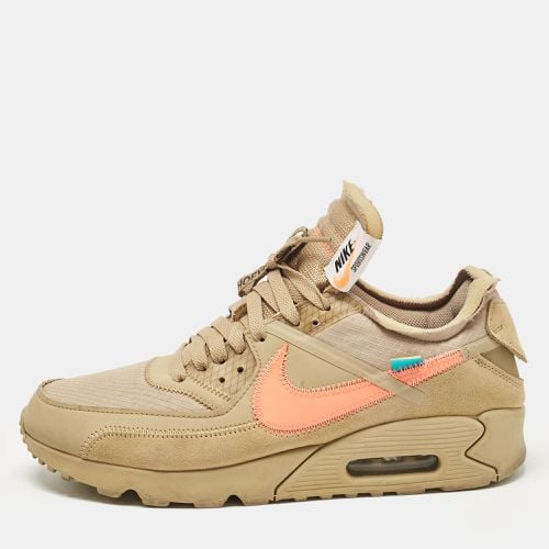 Off-White x Nike Beige Fabric and Suede Air Max 90 Desert Ore Low Top Sneakers Size 43 - Off-White x Nike - Modalova