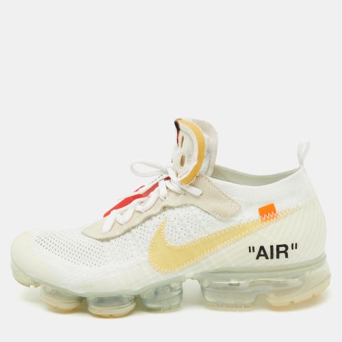 Off-White x Nike White Knit Fabric Air Vapormax Lace Up Sneakers Size 45 - Off-White x Nike - Modalova