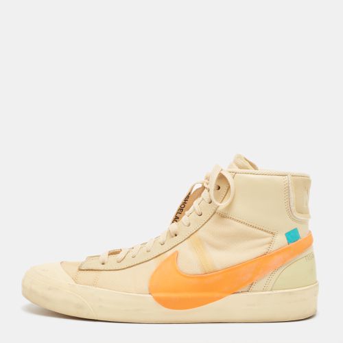 Off-White x Nike Beige Mesh And Leather Mid Blazer High Top Sneakers Size 46 - Off-White x Nike - Modalova