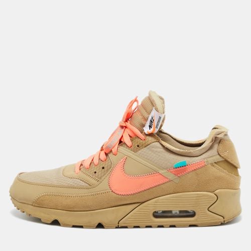 Off-White x Nike Beige Fabric and Suede Air Max 90 Desert Ore Sneakers Size 46 - Off-White x Nike - Modalova