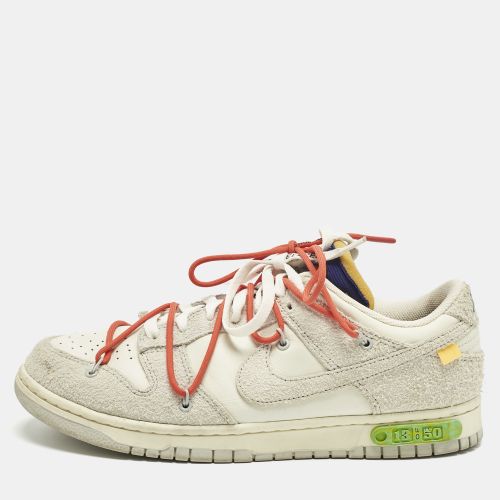 Off-White x Nike Cream/White Leather and Suede Dunk Low Top Sneakers Size 45 - Off-White x Nike - Modalova