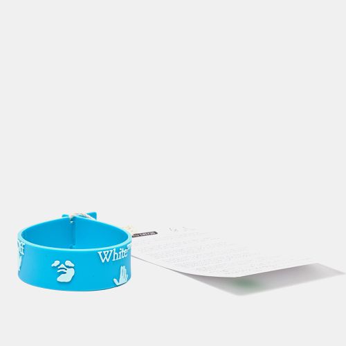 Off-White Blue Rubber Logo Bracelet - Off-White - Modalova