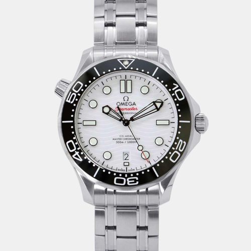 Omega White Stainless Steel Seamaster 210.30.42.20.04.001 Automatic Men's Wristwatch 42 mm - Omega - Modalova