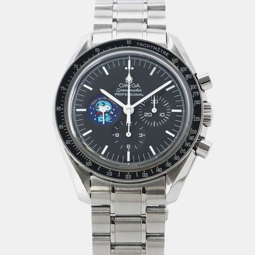 Omega Black Dial Stainless Steel Speedmaster Professional W42Mm - Omega - Modalova