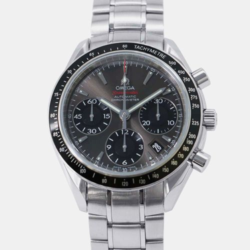 Omega Grey Stainless Steel Speedmaster Automatic Men's Wristwatch 40 mm - Omega - Modalova