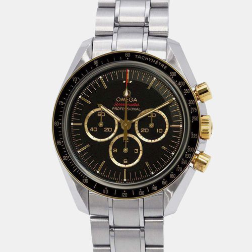 Omega Black Stainless Steel Speedmaster Professional Manual Winding Men's Wristwatch 42 mm - Omega - Modalova