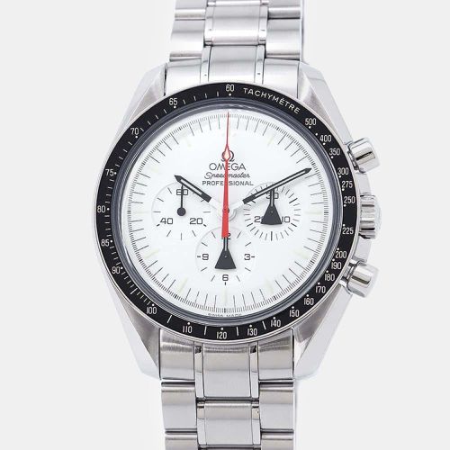 Omega White Stainless Steel Speedmaster 311.32.42.30.04.001 Manual Winding Men's Wristwatch 42 mm - Omega - Modalova