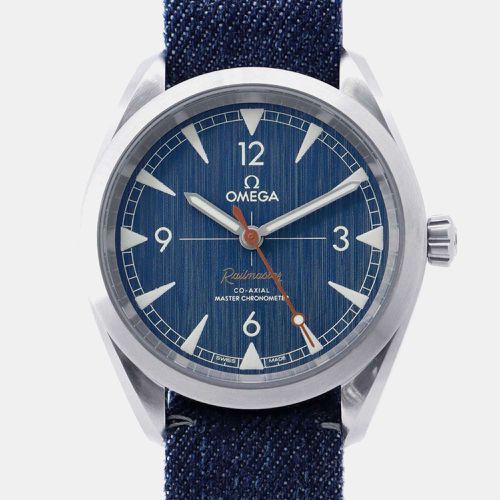 Omega Blue Stainless Steel Seamaster Railmaster 220.12.40.20.03.001 Automatic Men's Wristwatch 40 mm - Omega - Modalova