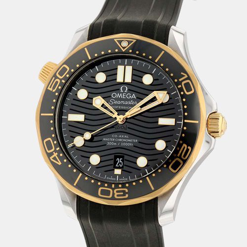 Omega Black 18K Yellow Gold And Stainless Steel Seamaster Diver300 210.22.42.20.01.001 Men's Wristwatch 42 mm - Omega - Modalova