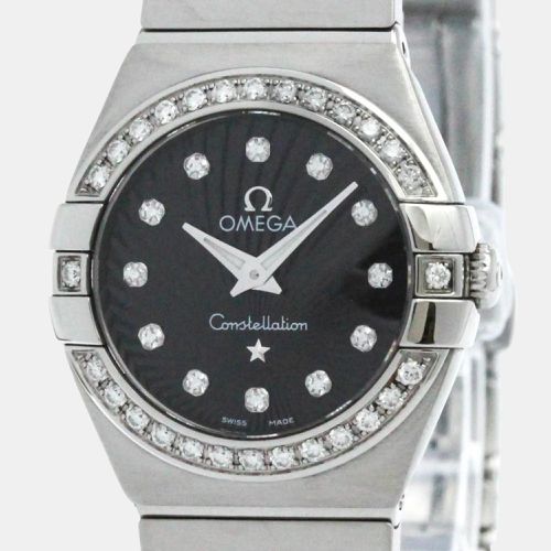 Diamond Stainless Steel Constellation Quartz Women's Wristwatch 24 mm - Omega - Modalova