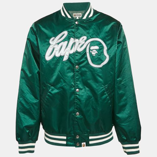 A Bathing Ape Green Nylon Bape Baseball Jacket L - A Bathing Ape - Modalova