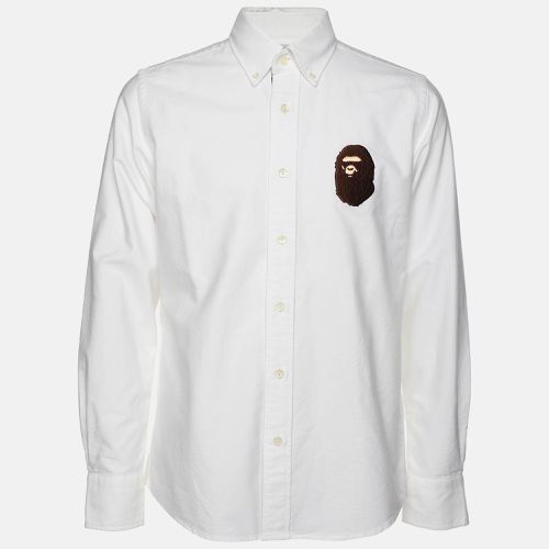 A Bathing Ape White Cotton Button Front Shirt S - A Bathing Ape - Modalova