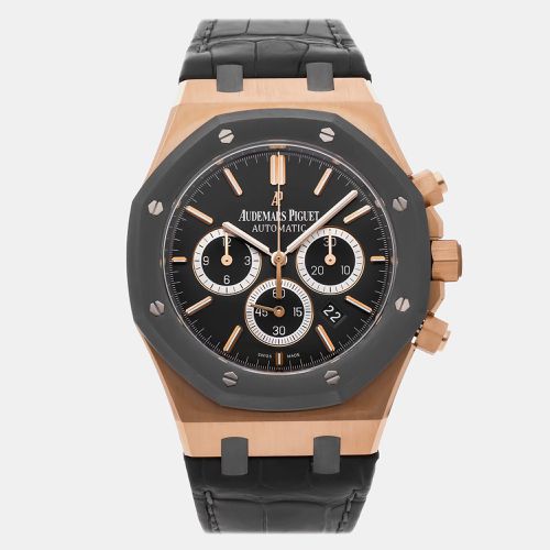 Audemars Piguet Grey 18k Rose Gold Royal Oak Automatic Men's Wristwatch 41 mm - Audemars Piguet - Modalova