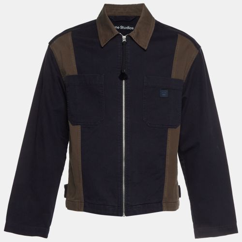 Bicolor Denim Panel Patch Work Zip-Up Jackets M - Acne Studios - Modalova
