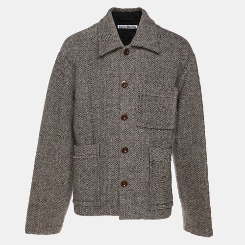 Grey Wool Blend Boxy Jacket M - Acne Studios - Modalova