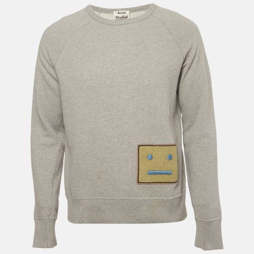 Cotton Knit L Face Patch Sweatshirt S - Acne Studios - Modalova