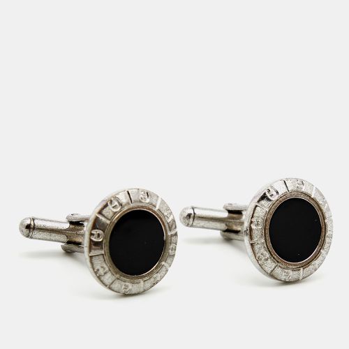 Aigner Onyx Silver Tone Toggle Cufflinks - Aigner - Modalova