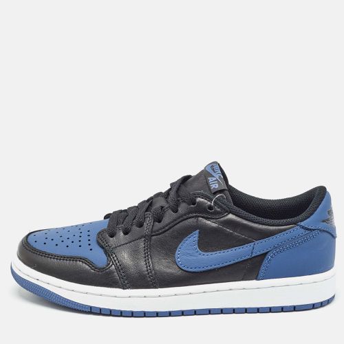 Air Jordans Blue/Black Leather Jordan 1 Retro Low OG Mystic Navy Sneakers Size 40 - Air Jordans - Modalova