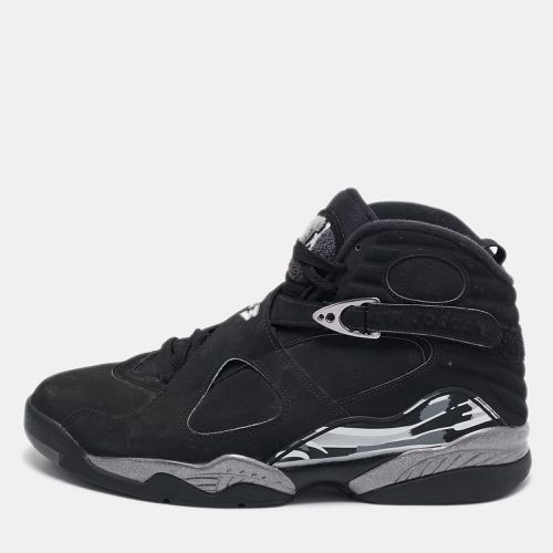 Air Jordan Black Nubuck Leather Jordan 8 Retro Chrome Sneakers Size 45 - Air Jordans - Modalova