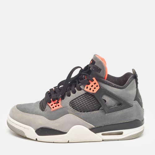 Air Jordans Grey Durabuck Leather Jordan 4 Retro Infrared Sneakers Size 44 - Air Jordans - Modalova