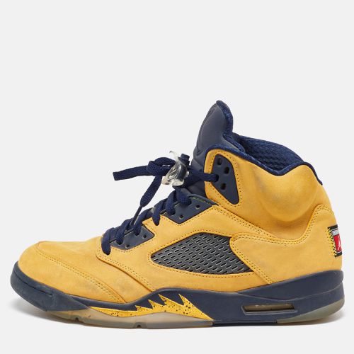 Air Jordans Yellow Nubuck Leather Jordan 5 Retro Michigan Sneakers Size 45.5 - Air Jordans - Modalova