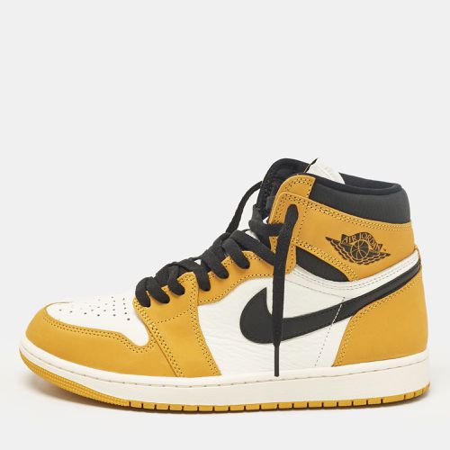 Leather Jordan 1 Retro High OG Yellow Ochre Sneakers Size 43 - Air Jordans - Modalova