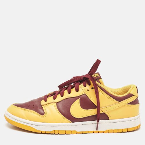 Air Jordans Yellow/Burgundy Leather Dunk Retro Arizona Lace Up Sneakers Size 44 - Air Jordans - Modalova