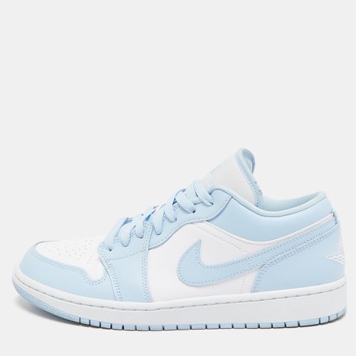 Air Jordans Blue/White Leather Jordan 1 Low White Ice Blue Sneakers Size 43 - Air Jordans - Modalova